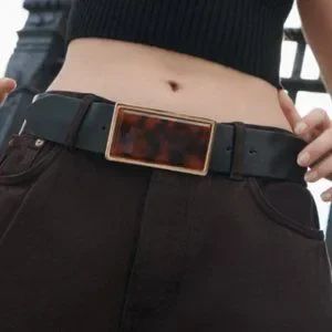 Zara | Accessories | Zara Black Belt With Acetate Buckle  display picture 2